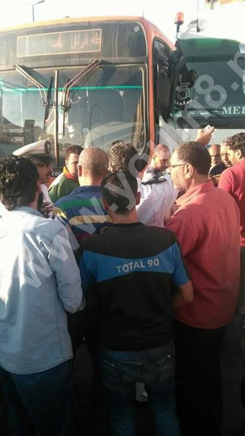 تصادم بكوبري المكس دون حدوث أصابات بالإسكندرية