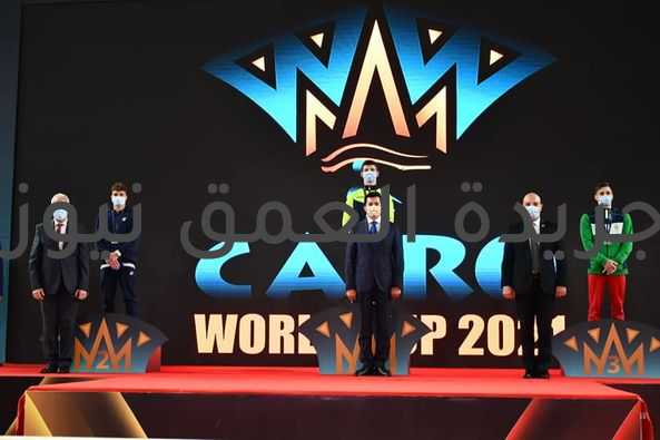 وزير الشباب والرياضة يشهد ختام بطولة كأس العالم للجمباز الفني