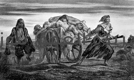 حجر في أوروبا من عام 1666م، وضع بزوايا الشوارع وملئه بالخل لغسل الأيدي والنقود كوسيلة تعقيم للحد من انتشار الطاعون.‬