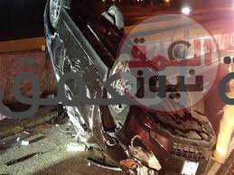 مصرع فتاة وإصابة عريسها في حادث إنقلاب سيارة بكفر الشيخ