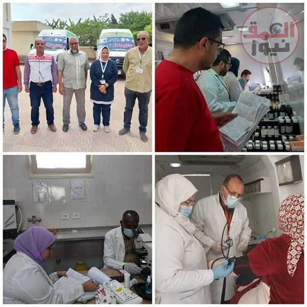 الكشف على ١٦١٧ مواطناً مجاناً خلال قافلة طبية بقرية صلاح الدين بمركز التحرير