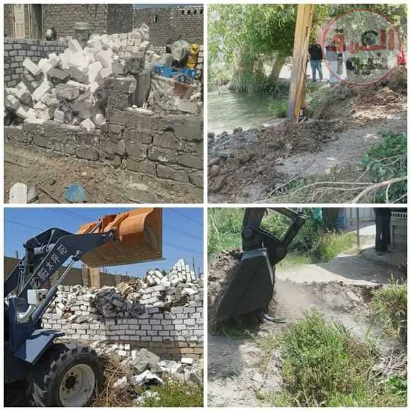 ضمن حملات الموجة ٢١ لإزالة التعديات إزالة ٦٩ حالة تعدي بمساحة ٦٢٩٠ م٢ بنطاق ١٠ مراكز