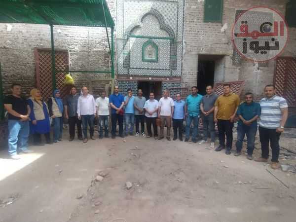 أعمال الترميم الجارية بمسجد أبو القاسم الأثري.