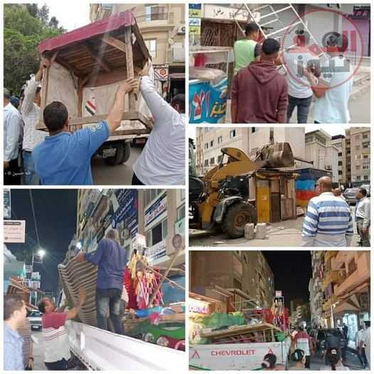 رفع ١٩٠٢ حالة إشغال طريق مخالف بنطاق ٦ مراكز بالبحيرة