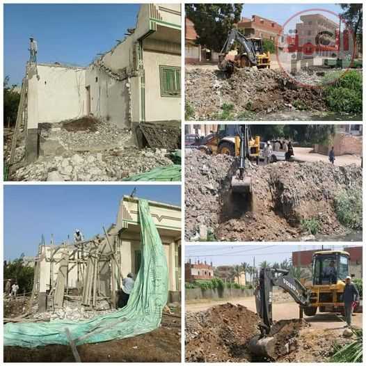 ضمن المرحلة الثانية من الموجة لإزالة التعديات.. إزالة ١٩ حالة تعدي على مساحة ٩٤٥ م٢.