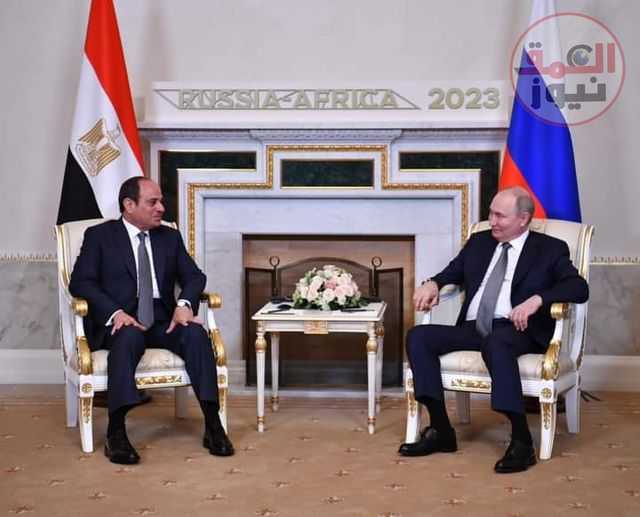 الرئيس السيسي يلتقي مع الرئيس الروسي فلاديمير بوتين، في "قصر قسطنطين"